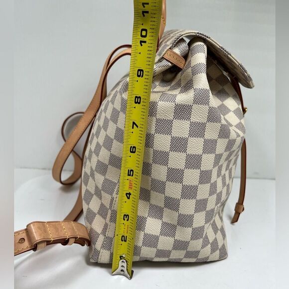 Louis Vuitton Sperone Backpack White Leather Damier Azur, Pink Lining - Picture 11 of 14